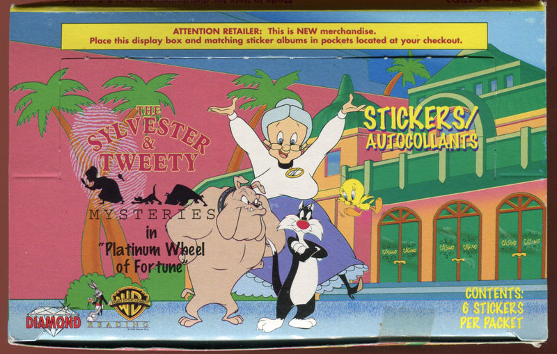 Sylvester and Tweety Mysteries Stickers Warner Bros. Card Box 100 Packs Diamond   - TvMovieCards.com