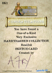 Harryhausen Collection Andy Fry Autograph Sketch Card SK1 Strictly Ink   - TvMovieCards.com