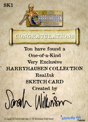 Harryhausen Collection Sarah Wilkinson Autograph Sketch Card SK1 Strictly Ink   - TvMovieCards.com