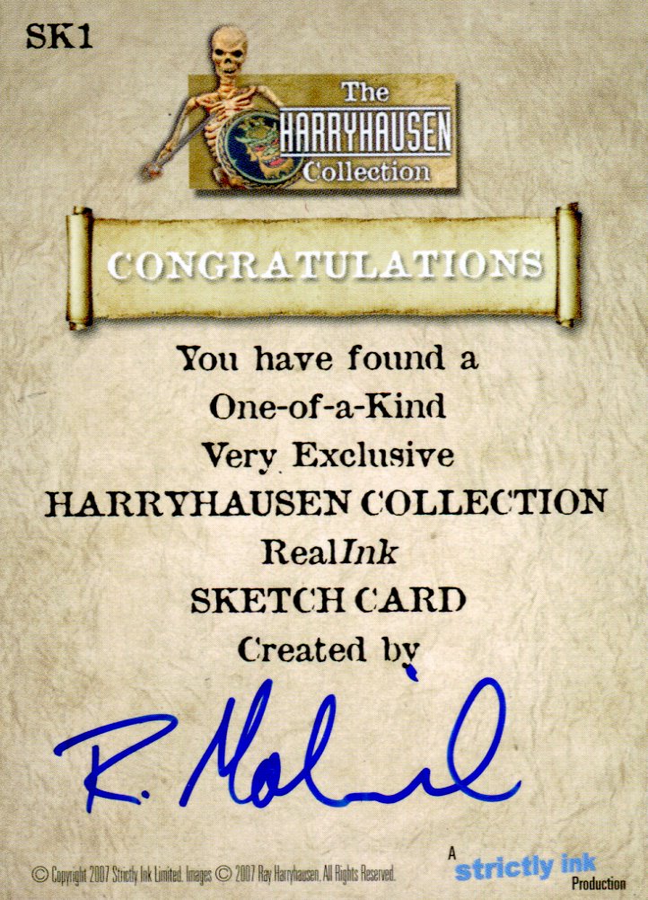 Harryhausen Collection Rich Molinelli Autograph Sketch Card SK1 Strictly Ink   - TvMovieCards.com