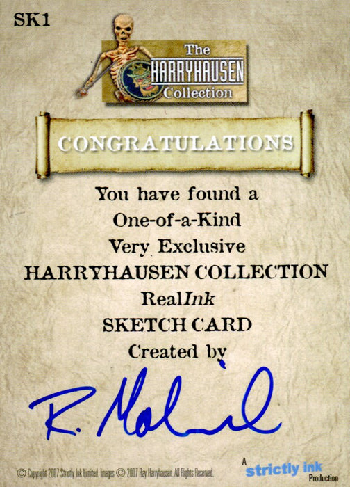 Harryhausen Collection Rich Molinelli Autograph Sketch Card SK1 Strictly Ink   - TvMovieCards.com