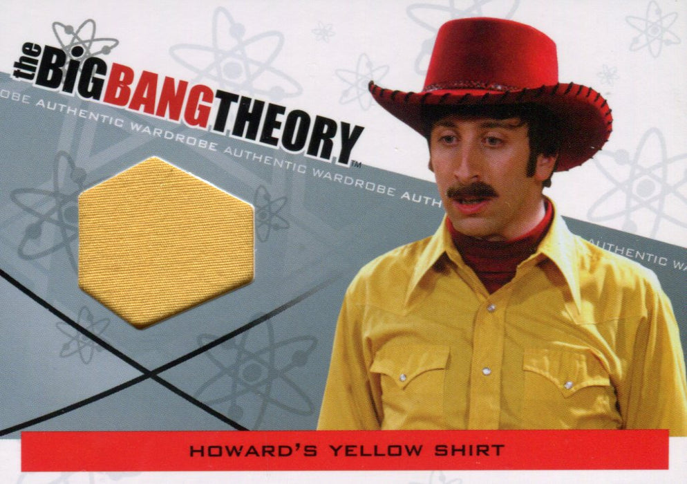 Big Bang Theory Seasons 3 & 4 Howard's Yellow Shirt Wardrobe Costume Card M-29   - TvMovieCards.com
