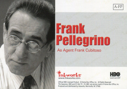 Sopranos Season One Frank Pellegrino as Agent Frank Cubitoso Autograph Card A-FP   - TvMovieCards.com