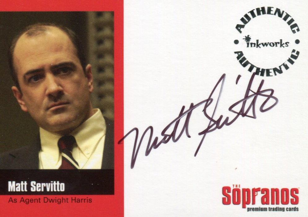 Sopranos Season One Matt Servitto as Agent Dwight Harris Autograph Card A-MS   - TvMovieCards.com