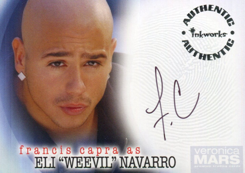 Veronica Mars Season 1 Francis Capra as Eli "Weevil" Navarro Autograph Card A-2   - TvMovieCards.com