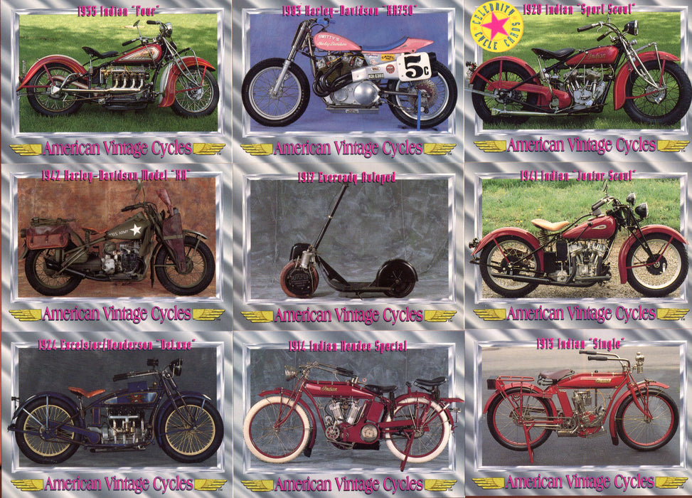 American Vintage Cycles Series 1 Vintage Trading Card Set 100 Cards 1992 Champs   - TvMovieCards.com