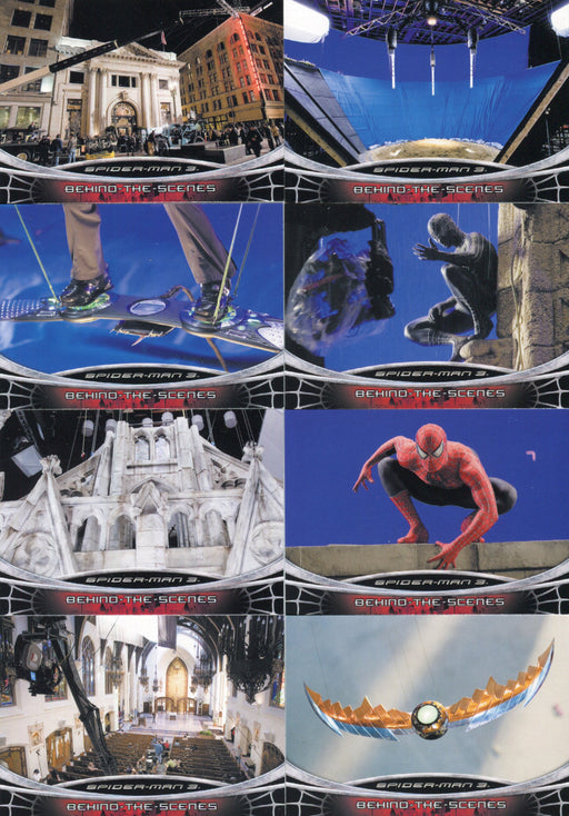 Spider-Man 3 Movie Behind the Scenes Chase Card Set BTS1 thru BTS8   - TvMovieCards.com