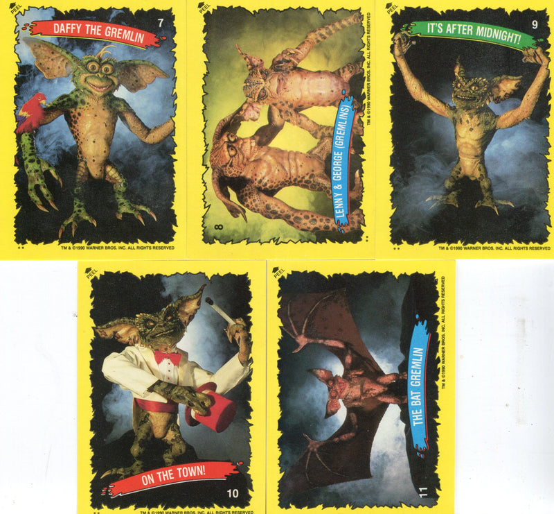 Gremlins 2 Movie Vintage Sticker Card Set 11 Stickers Red Backs 1990 Topps   - TvMovieCards.com