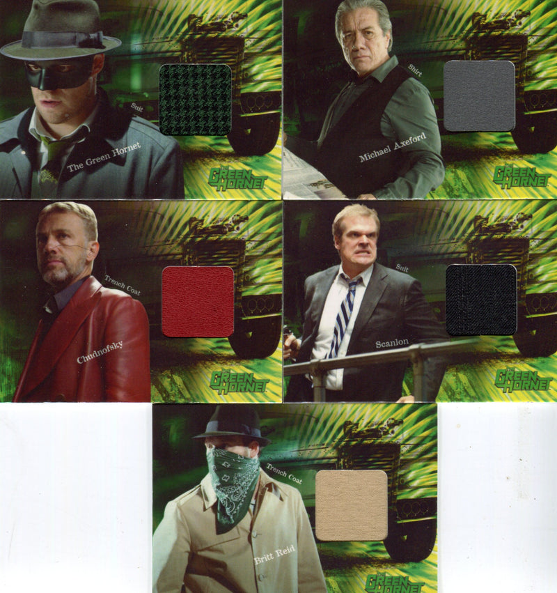 Green Hornet 2011 Movie Costume Card Set 5 Cards #478/500 Rittenhouse   - TvMovieCards.com