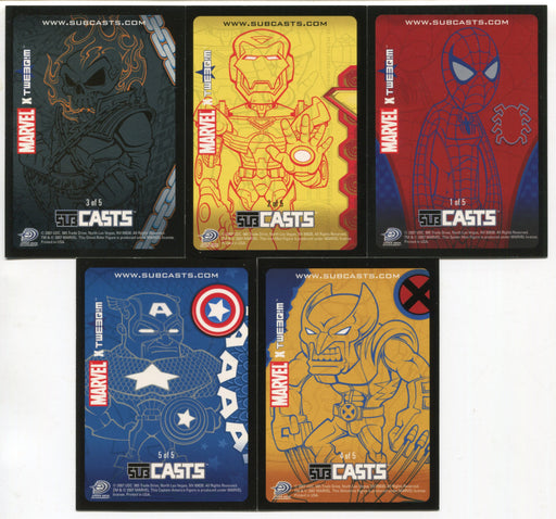 Marvel Masterpieces Subcasts Game Piece Chase Card Set of 5 Cards 2007   - TvMovieCards.com