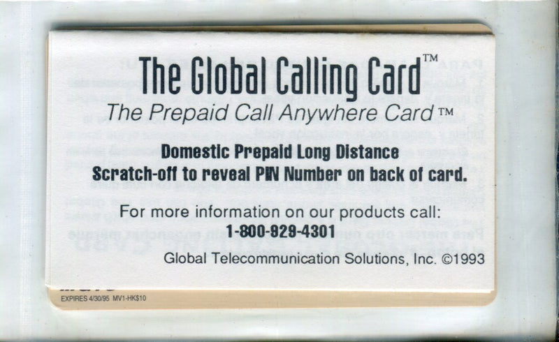 Marvel The Incredible Hulk $2.50 Global Calling Phone Card 1993   - TvMovieCards.com