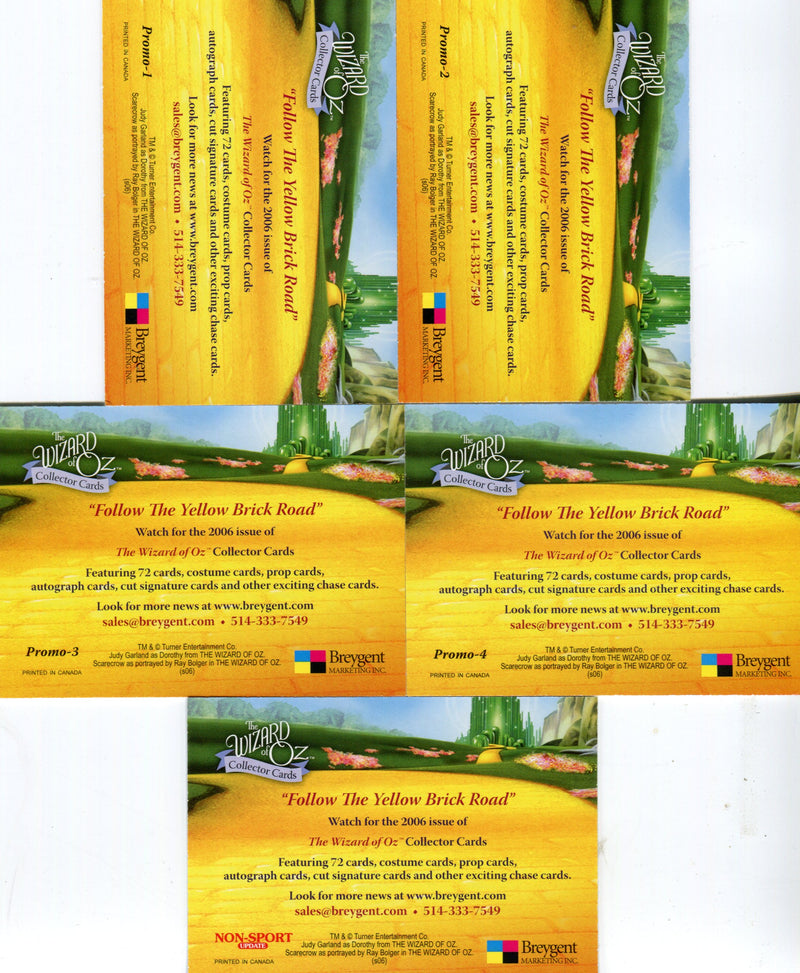 Wizard of Oz Season 1 Breygent Promo Card Set 5 Cards   - TvMovieCards.com