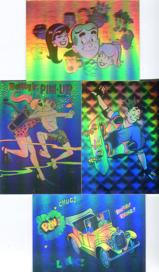 Archie Comic Hologram Chase Card Set 4 Hologram Cards H-1 thru H-4 Skybox 1992   - TvMovieCards.com