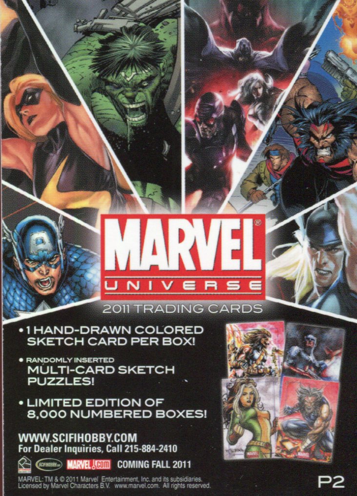 Marvel Universe Promo Card P2 Rittenhouse Archives 2011   - TvMovieCards.com
