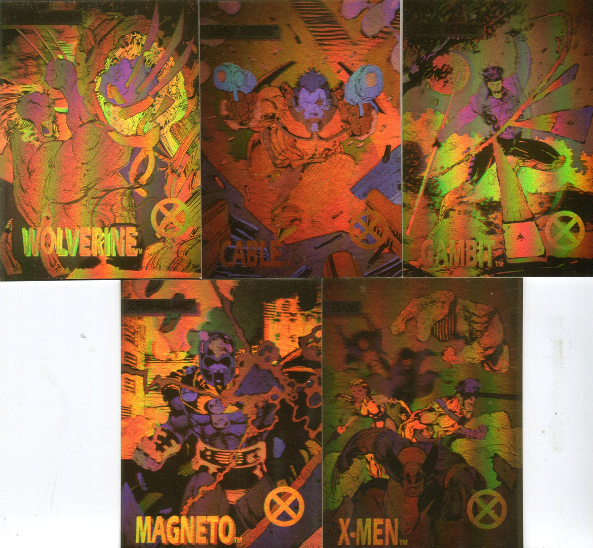 Marvel X-Men Series 1 Hologram Chase Card Set #XH-1 thru #XH-5 Impel 1 TvMovieCards.com Marvel X-Men Series 1 Hologram Chase Card Set #XH-1 thru #XH-5 Impel 1 TvMovieCards.com