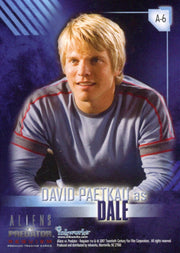 Aliens vs Predator Requiem David Paetkau as Dale Autograph Card A-6 Inkworks 200   - TvMovieCards.com