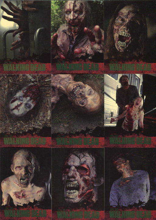 Walking Dead Season 1 Walkers Gold Foil Chase Card Set 9 Cards W01 - W09   - TvMovieCards.com