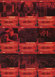Walking Dead Season 1 Walkers Gold Foil Chase Card Set 9 Cards W01 - W09   - TvMovieCards.com