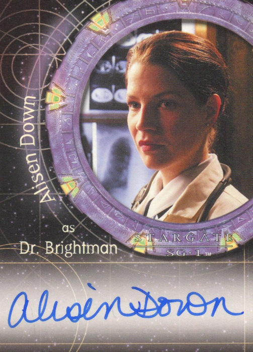 Stargate SG-1 Season Eight Alisen Down as Dr. Brightman Autograph Card A66   - TvMovieCards.com