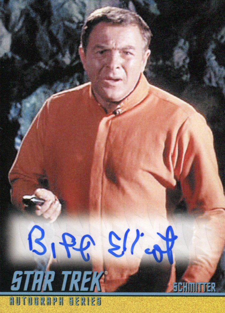 Star Trek TOS 40th Anniversary 2 Biff Elliot as Schmitter Autograph Card A175   - TvMovieCards.com