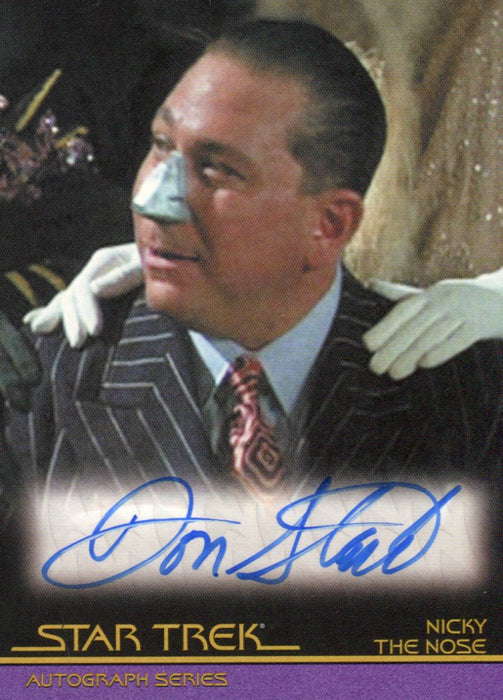 Star Trek Movies in Motion A68 Don Stark as Nicky the Nose Autograph Card   - TvMovieCards.com