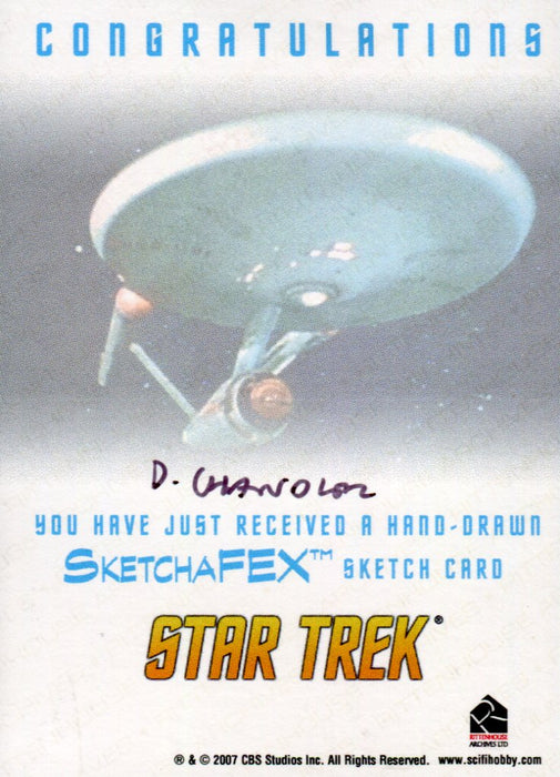 Star Trek TOS Portfolio Prints Autograph Sketch Card by Artist David Chandler   - TvMovieCards.com