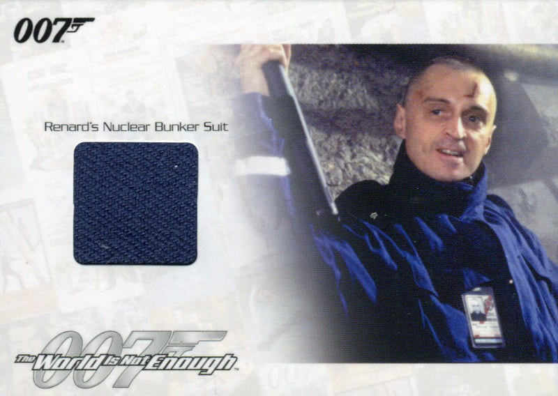 James Bond Mission Logs Renard's Bunker Suit Relic Costume Card JBR19 #662/800   - TvMovieCards.com