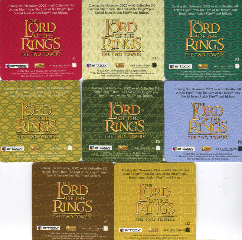 Lord of the Rings The Two Towers Action Flipz Promo Card Set 8 Cards   - TvMovieCards.com