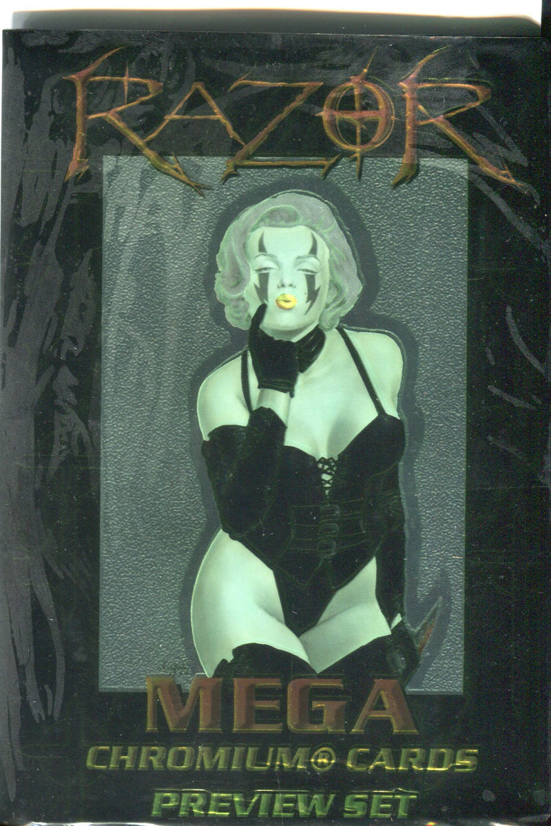 Razor Mega Chromium Preview Card Set 7 Oversize Chromium Cards 1997   - TvMovieCards.com