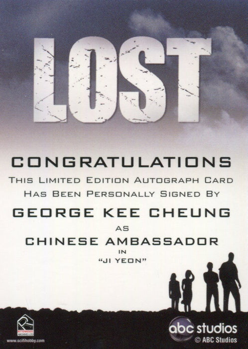 Lost Archives 2010 George Kee Cheung as Chinese Ambassador Autograph Card   - TvMovieCards.com