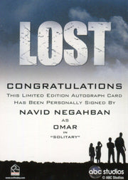 Lost Archives 2010 Navid Negahban as Omar Autograph Card   - TvMovieCards.com