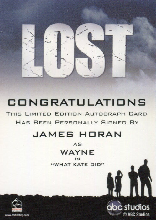 Lost Archives 2010 James Horan as Wayne Autograph Card   - TvMovieCards.com