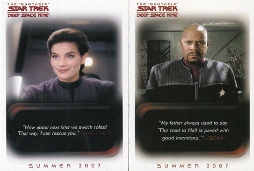 Star Trek Quotable Deep Space Nine DS9 Promo Card Lot P2 P3   - TvMovieCards.com