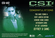 CSI Crime Scene Investigation Season 1 Jeffrey Sams Autograph Card CSI-A12   - TvMovieCards.com