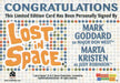 Lost in Space Complete Mark Goddard and Marta Kristen Double Autograph Card   - TvMovieCards.com