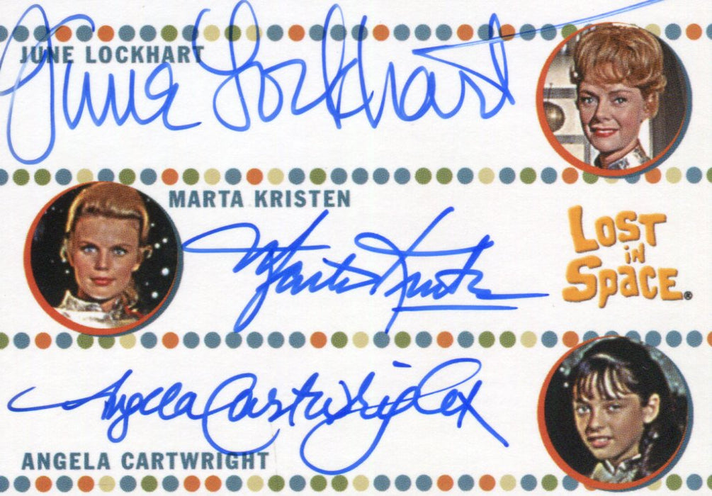 Lost in Space Complete Lockhart Kristen Cartwright Triple Autograph Card   - TvMovieCards.com