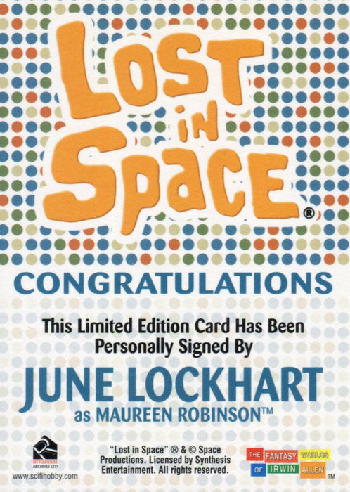 Lost in Space Complete June Lockhart as Maureen Robinson Autograph Card   - TvMovieCards.com