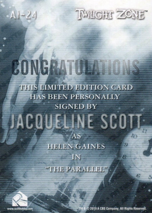 Twilight Zone Archives 2020 Jacqueline Scott Helen Gaines Autograph Card AI-24   - TvMovieCards.com