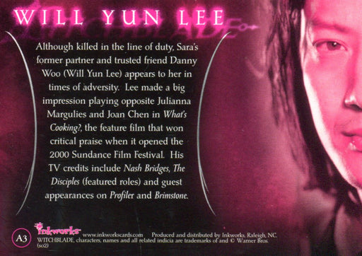 Witchblade Season One Will Yun Lee as Danny Woo Autograph Card A3   - TvMovieCards.com