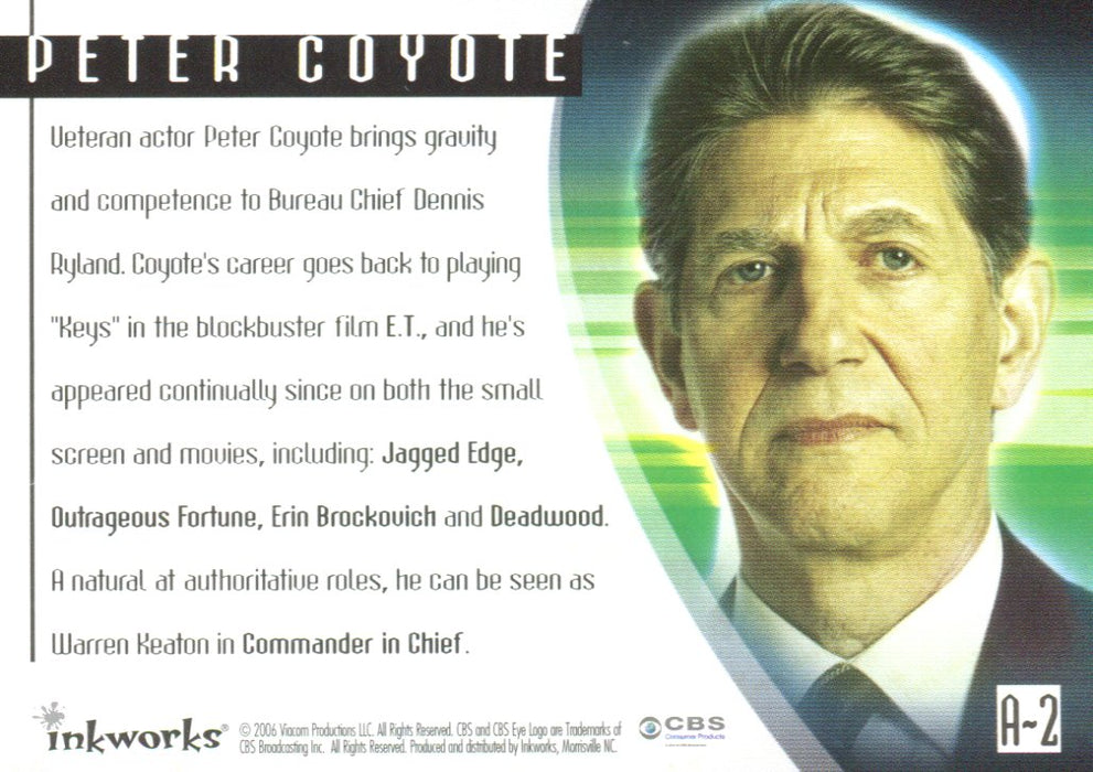 The 4400 Season One 1 Peter Coyote as Dennis Ryland Autograph Card A-2   - TvMovieCards.com