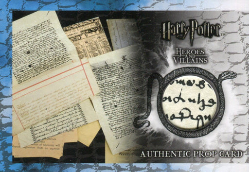Harry Potter Heroes & Villains Weasley House Papers Prop Card P4 HP #119/250   - TvMovieCards.com