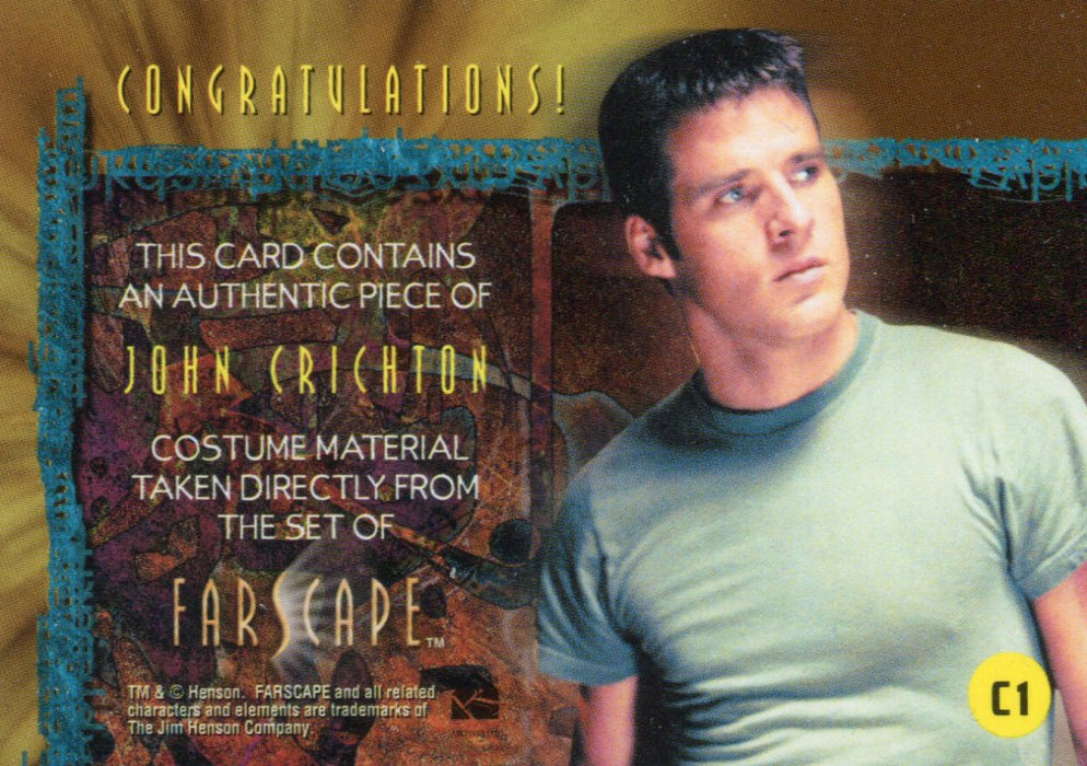 Farscape Season 1 Commander John Crichton Costume Card C1   - TvMovieCards.com