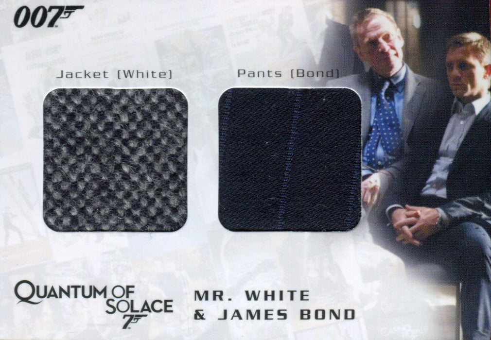 James Bond 2009 Archives James Bond & Mr. White Double Relic Card QC13 #255/775   - TvMovieCards.com