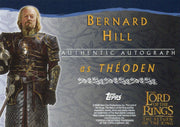 Lord of The Rings Return of King Bernard Hill as Theoden Autograph Card (Blue In - TvMovieCards.com