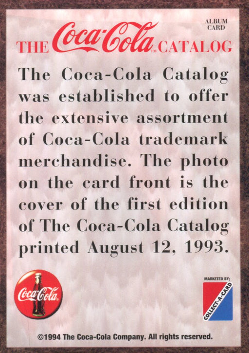 Coca Cola The Coca Cola Catalog Album Promo Card Collect-a-Card 1994   - TvMovieCards.com