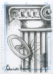 Xena Art & Images Sketch Card by Patrick Hamill Chakrum and Pillar   - TvMovieCards.com