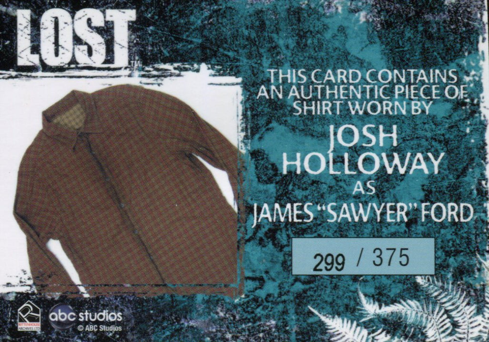 Lost Archives Josh Holloway as James "Sawyer" Ford Relic Costume Card #299/375   - TvMovieCards.com