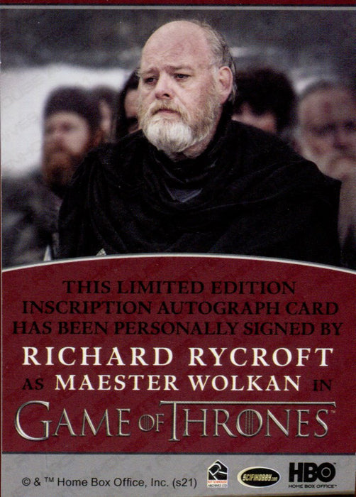 Game of Thrones Iron Anniversary 2 Richard Rycroft Autograph Card   - TvMovieCards.com