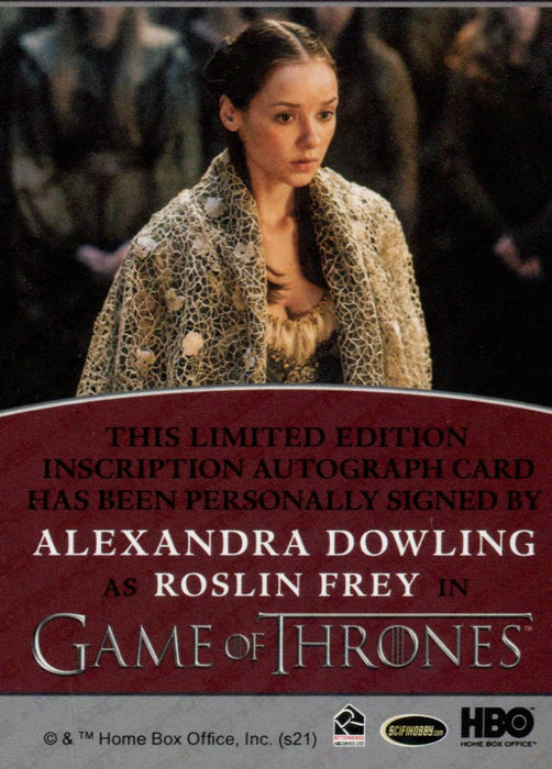 Game of Thrones Iron Anniversary 2 Alexandra Dowling Autograph Card   - TvMovieCards.com