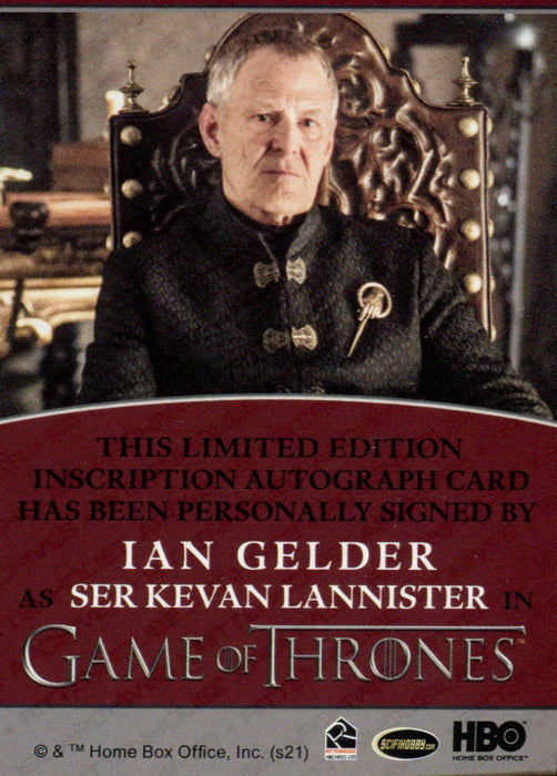 Game of Thrones Iron Anniversary 2 Ian Gelder Autograph Card   - TvMovieCards.com